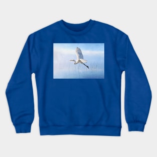 Snowy Egret Morning Crewneck Sweatshirt